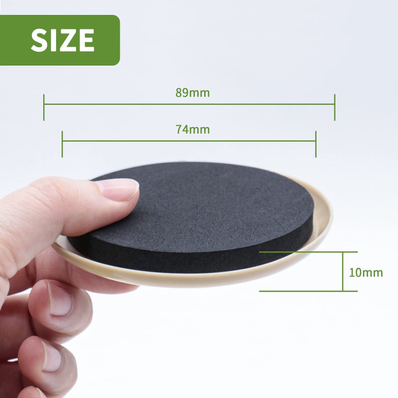 COVERCORNER Furniture Sliders for Carpet 16PCS - 3 1/2 inch Sliders for Moving Furniture - Appliance Slider for for Carpet - Image 3